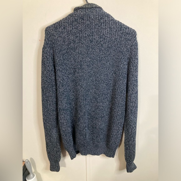 L.L. Bean Grey and Black Waffle Knit Sweater, Men's Size Medium - Picture 3 of 3